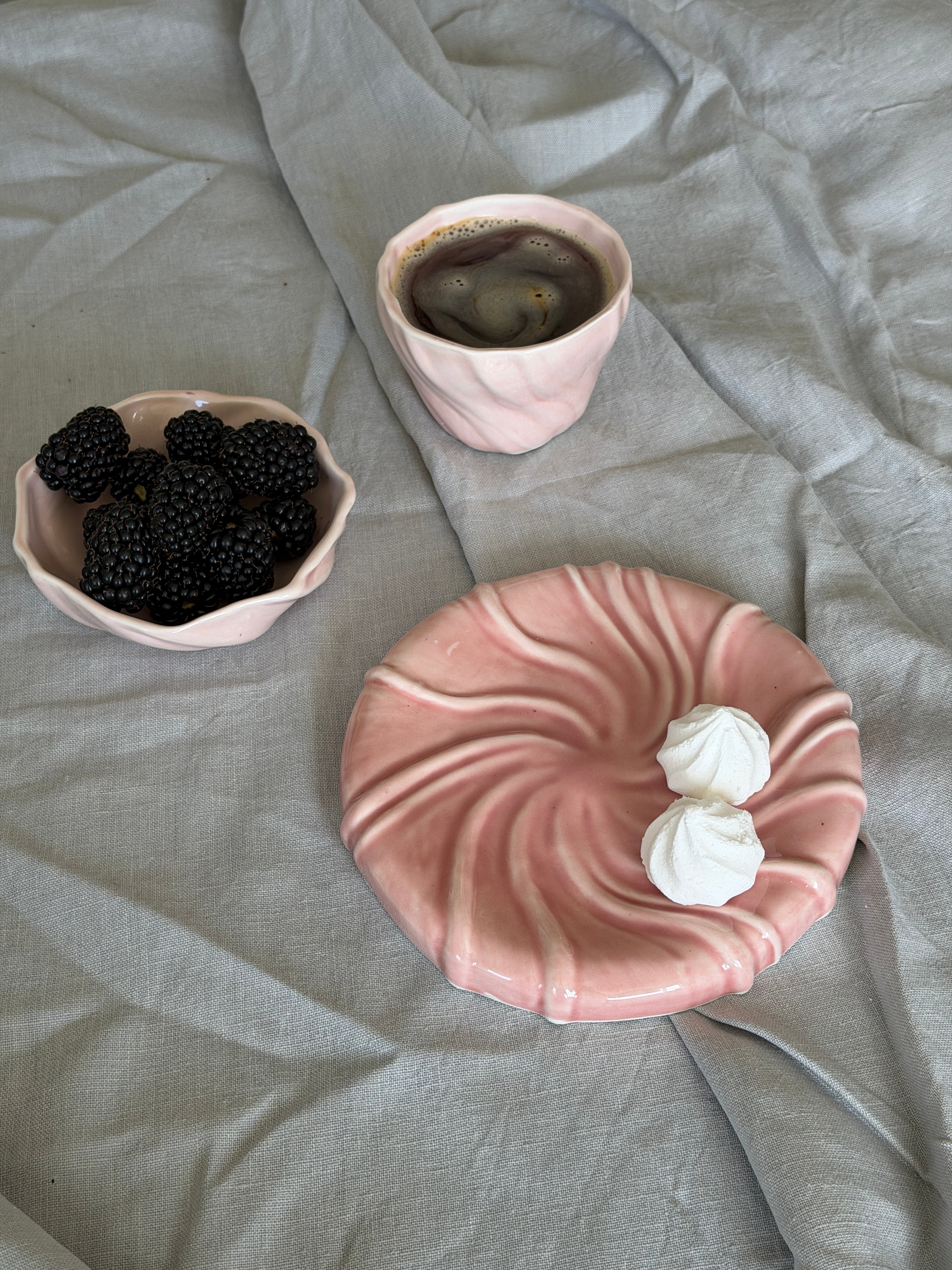 Tidevands snackskål, rosa